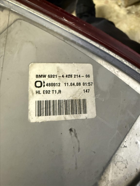 BMW 3-as sorozat E90, E91, E92, E93 Bmw E92 jobb hátsó lámpa  4428214 2. kép