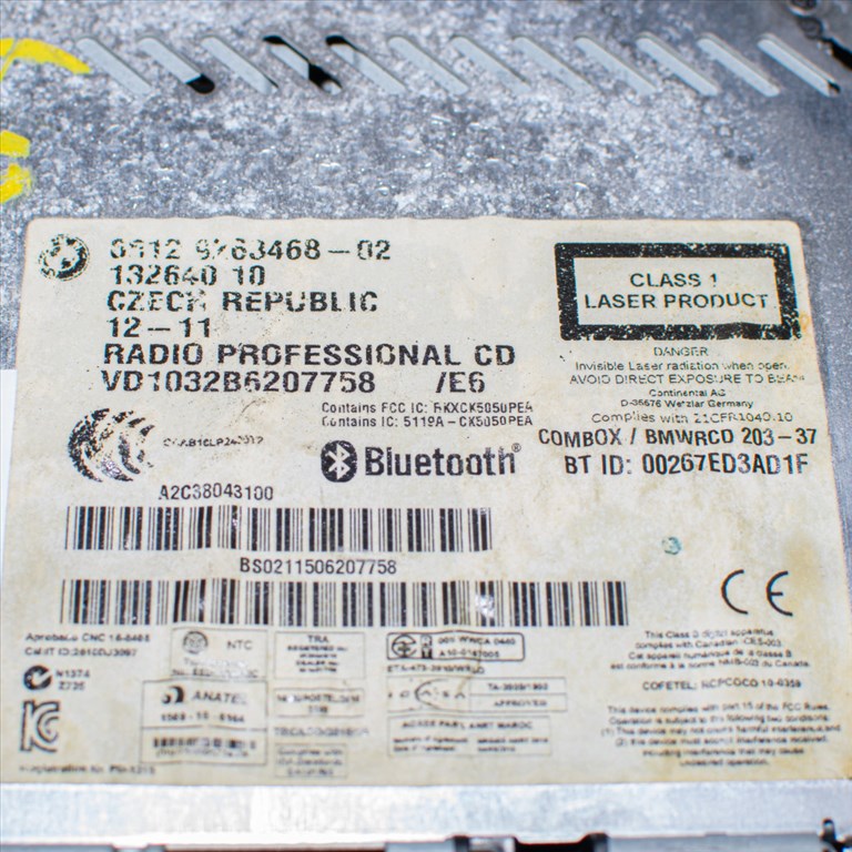 BMW 1er E81-E82-E87-E88, 3er E90-E91-E92-E93 LCI, X1 E84, Z4 E89 rádió/CD-lejátszó 3. kép