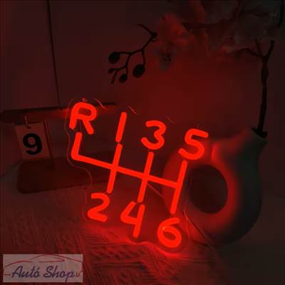 Autószerelő műhely LED tábla neonreklám dekoráció , autós LED neon éjszakai lámpa, BMW GARAGE - Garázstábla 21,8 x 25,4 cm