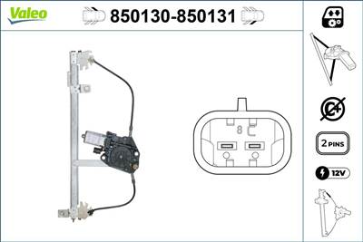 ablakemelő VALEO 850130 for ALFA ROMEO, FIAT