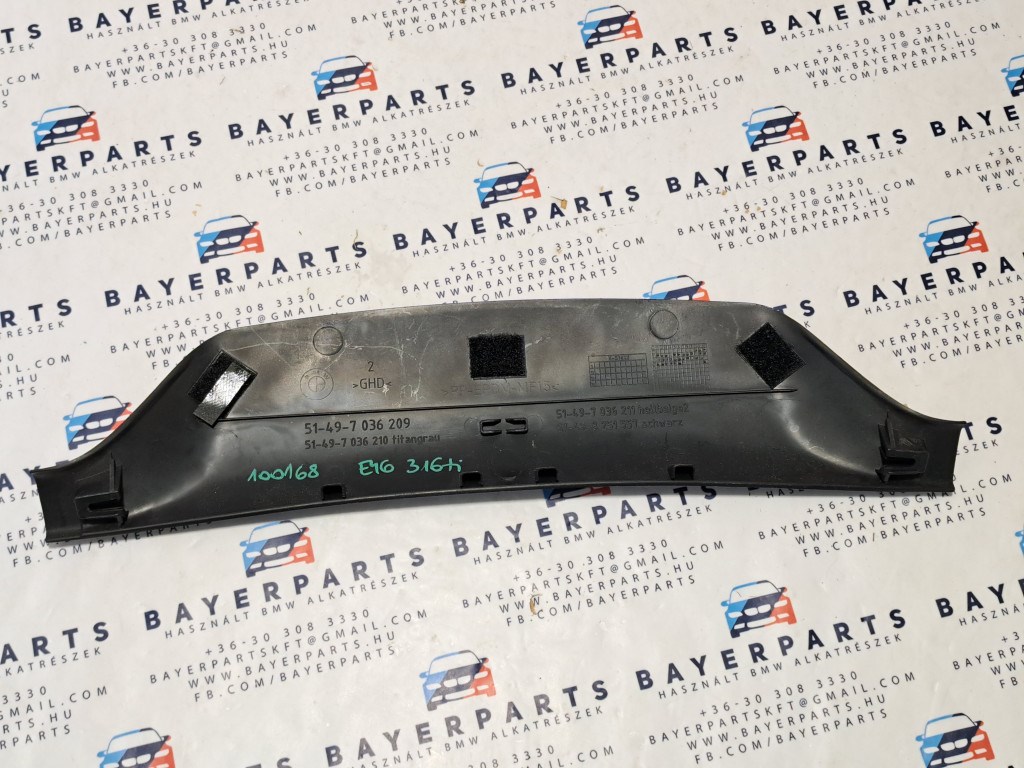 BMW E46 compact fekete féklámpa pótféklámpa takaró tetõkárpit borítás 2. kép