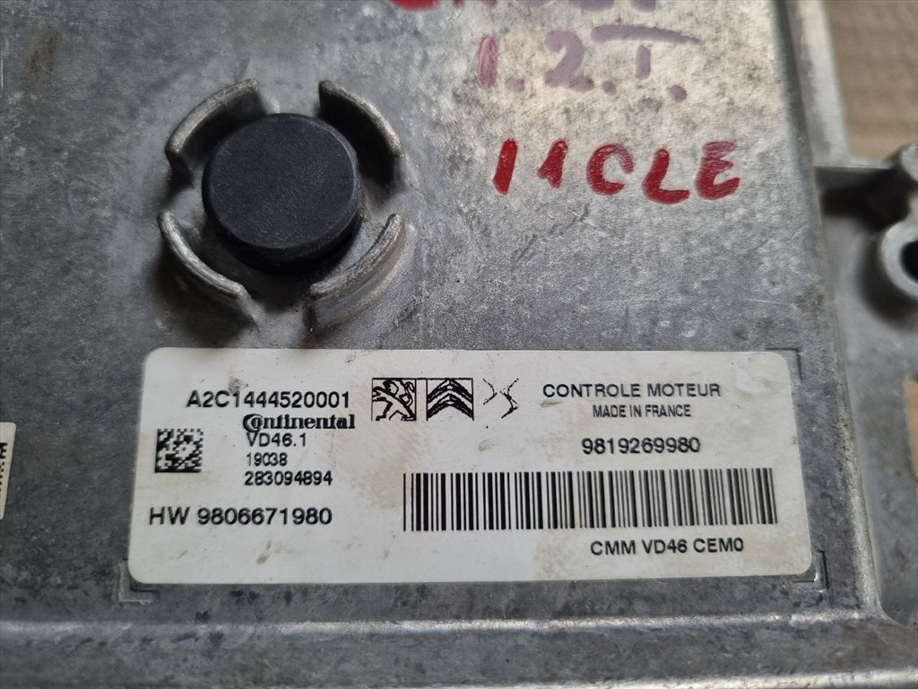 Opel Crossland X 1.2Turbo (110 Hp) Motorvezérlő 8808 ,  9819269980 a2c1444520001 3. kép