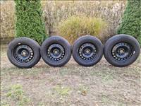  5x105 lyukosztású 16" újszerű (gyári felni) lemezfelni, rajta 205/60 újszerű Falken téli gumi 