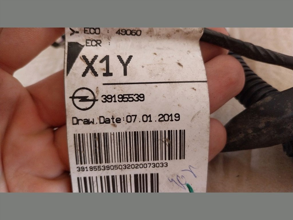 Opel Crossland X Hátsó Tolatóradar Kábelköteg 7773 , 39195539 2. kép