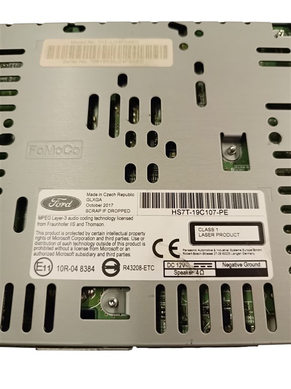 HS7T-19C107-PE Mondeo Mk5 rádió CD lejátszó fejegység 4. kép