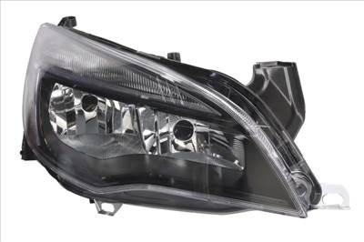 Opel Astra J 2012-2020 utángyártott új bal első fényszóró 2H7 fekete h. (motorral) TYC 39005842