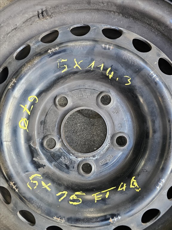  5x114.3 lyukosztású 6JJ 15" használt (gyári felni) lemezfelni 1. kép