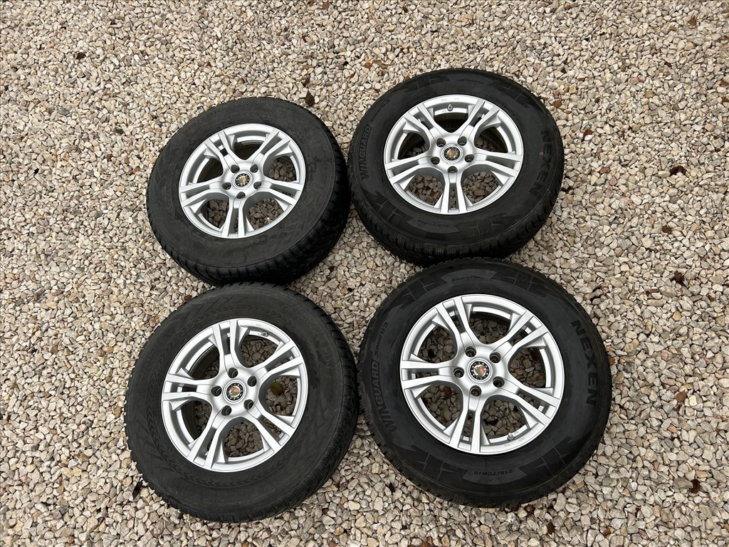  KIA, HYUNDAI 5x114.3 16" újszerű Platin alufelni 215/70R16 újszerű téli gumival ELADÓ! 2. kép