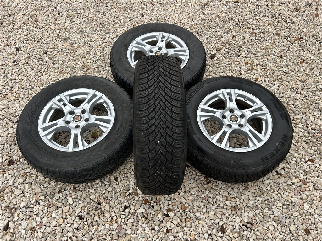  KIA, HYUNDAI 5x114.3 16" újszerű Platin alufelni 215/70R16 újszerű téli gumival ELADÓ! 3. kép