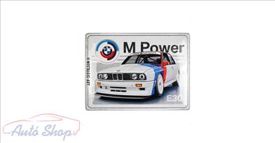 Nostalgic-Art Retro fém képeslap, 10 x 14 cm, BMW E30 M3 - BMW ajándékötlet, eredeti licenctermék (OLP), fém képeslap, mini fémtábla üdvözlőkártyaként