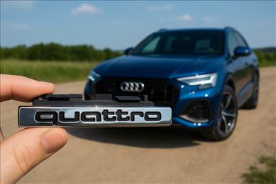 Audi QUATRO embléma (A3 A4 A5 A6 A7 Q7 Q8 stb.) 8h08537372zz 4g0853736e