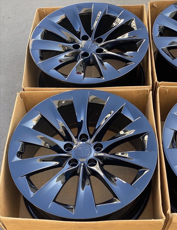  Tesla 20as gyári alufelni 5x120 Model X Két széles Tpms 5. kép