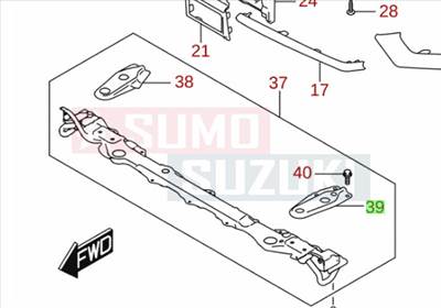 Suzuki Vitara S-Cross intercooler tartó Bal 71132-55P00