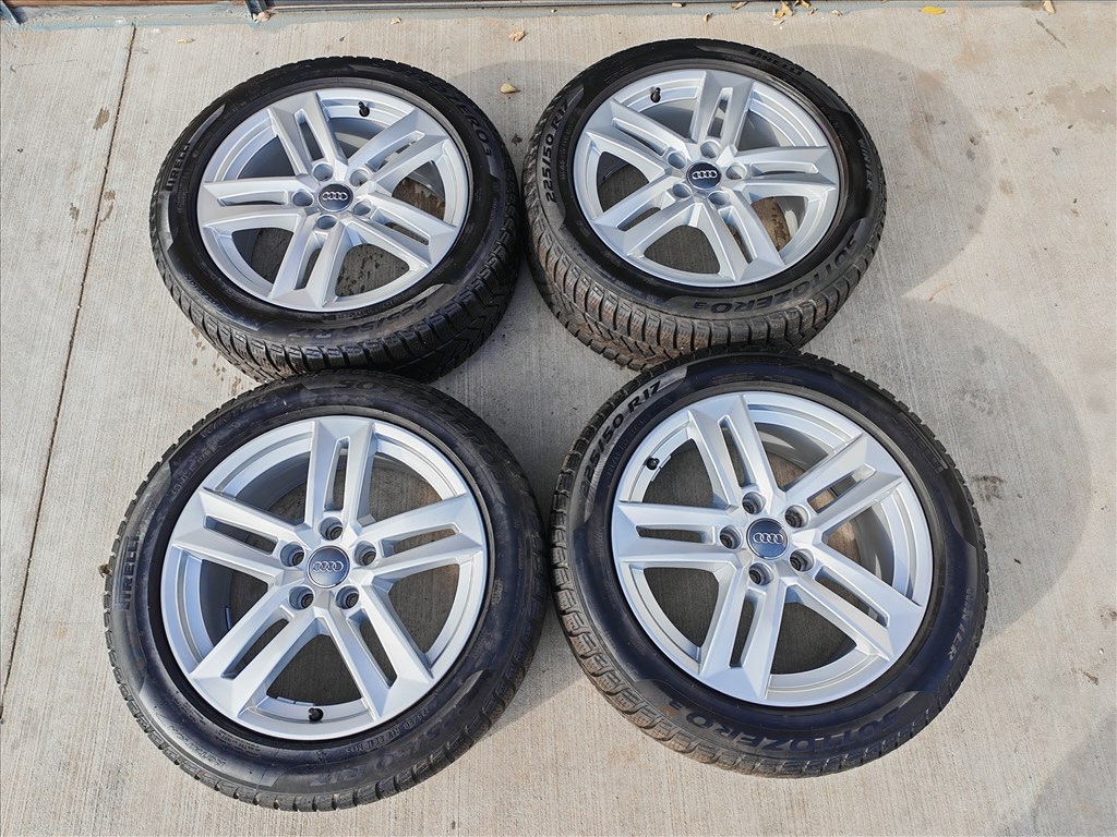  17" 5x112 Audi gyári alufelni szett téligumikkal! 2. kép