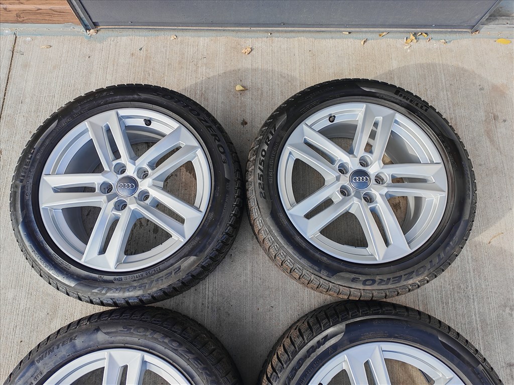  17" 5x112 Audi gyári alufelni szett téligumikkal! 4. kép