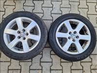 2 db Polo 9N 5x100 15" használt alufelni Nexen nyári gumival (29960)