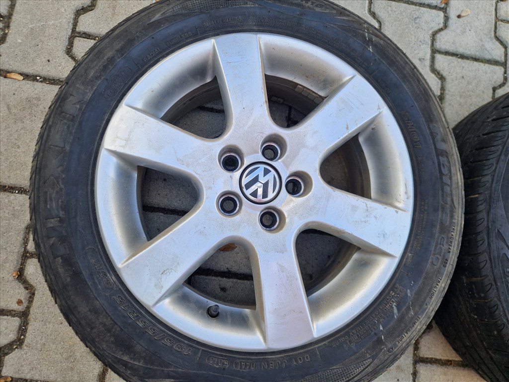 2 db Polo 9N 5x100 15" használt alufelni Nexen nyári gumival (29960) 2. kép