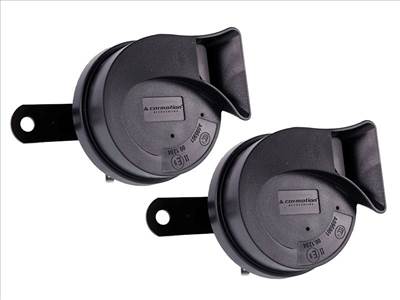 Kürt 12V, 118 dB, kéttónusú, csigatípusú, átm.  80 mm, oldalsó, E9 homologizáció, 2 db