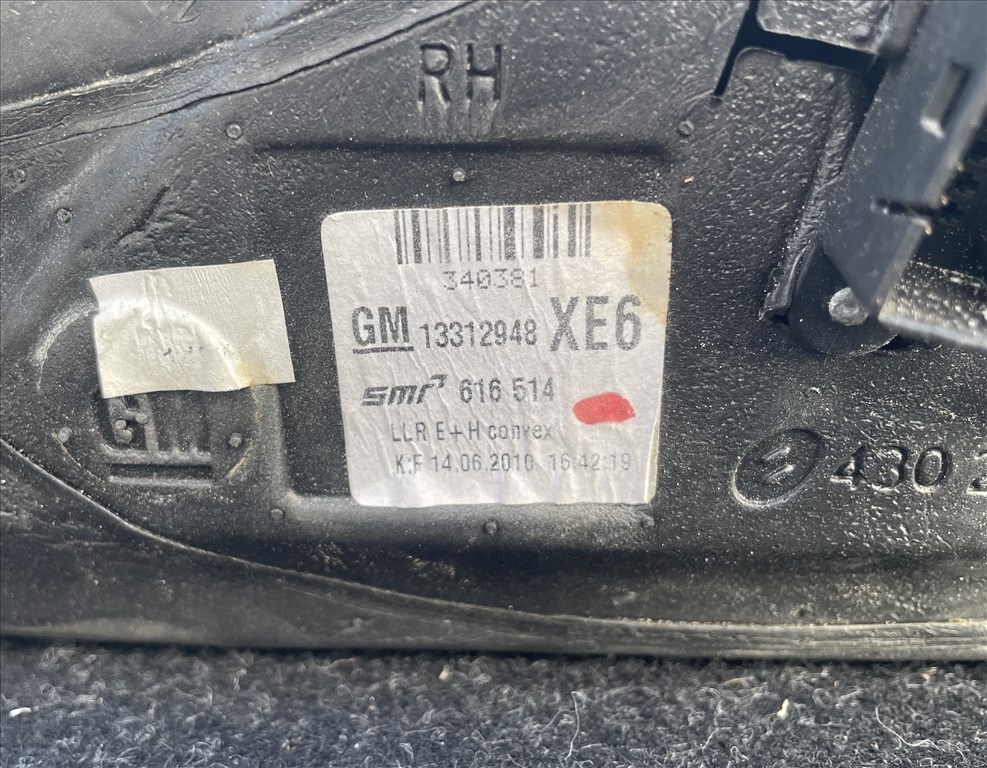 Opel Astra H nagyobb fajta Jobb oldali elektromos visszapillantó tükör 13312948 4. kép