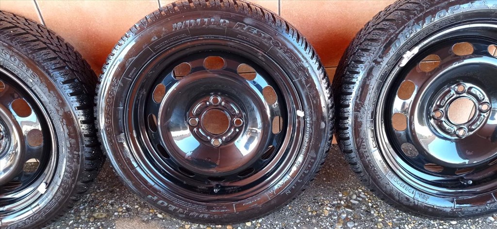 FORD FIESTA 15" LEMEZFELNI 4X108 TÉLI ÚJSZERŰ GUMIKKAL OLCSÓN!!! 4. kép