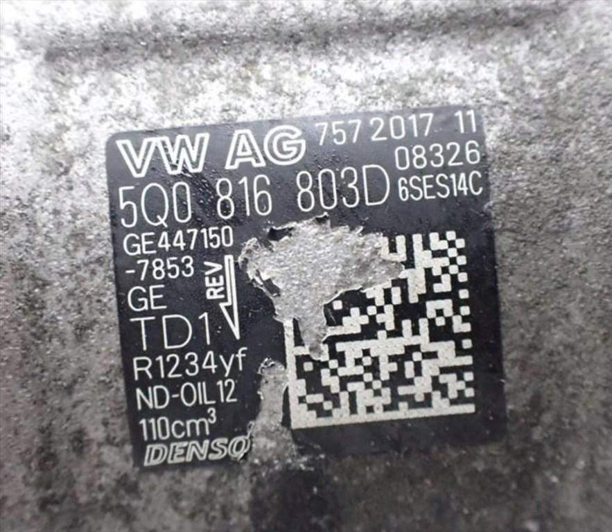 Volkswagen Passat B8 2.0 TDI BMT DFG DFGA DFGB klímakompresszor 5q0816803d 5Q0816803D 3. kép