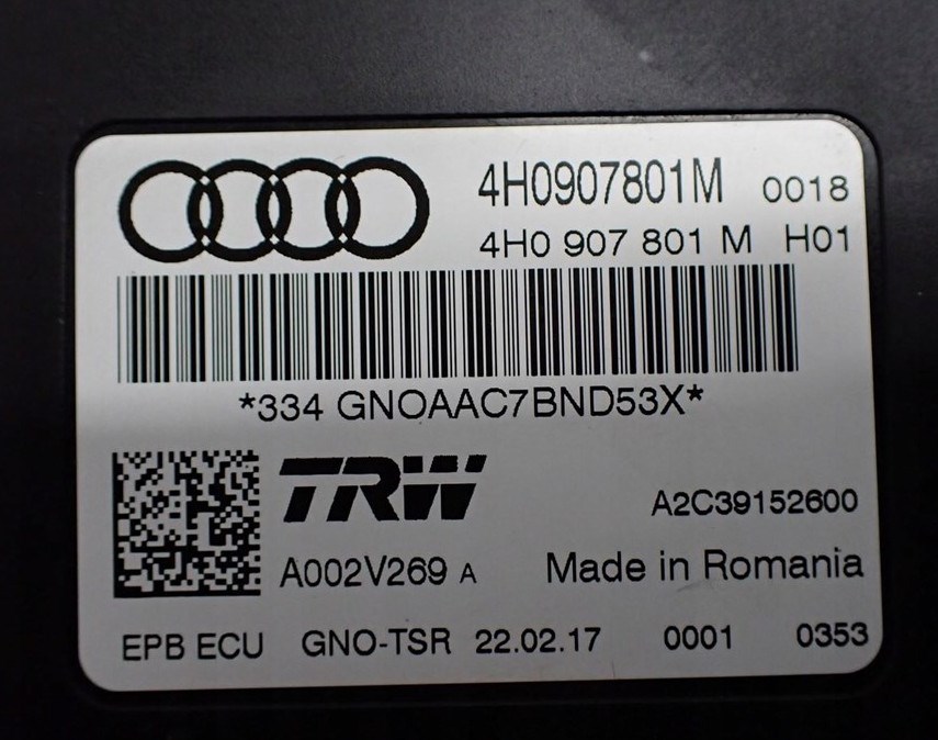 Audi A6 (C7 - 4G) kézifék vezérlő elektronika 4h0907801m 4H0907801M 2. kép
