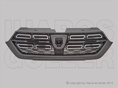 Dacia Lodgy 2012-2022 - Hűtőrács fekete/króm 17- (Stepway)