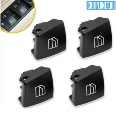 Mercedes-Benz ablakemelő kapcsoló gomb fedél készlet (4db)