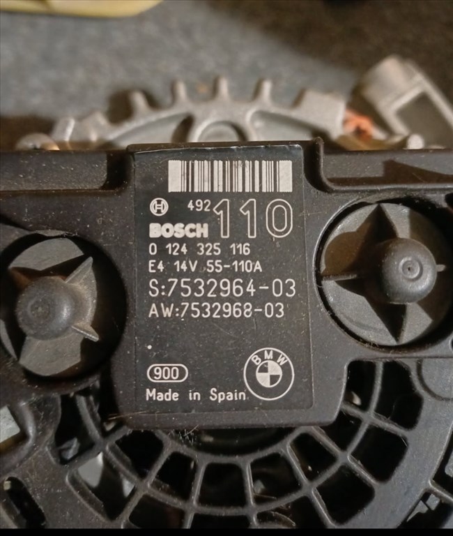 BMW 1-es,E87, BMW 3-as,E46,E90, BMW 5-ös,E60 BMW X1, BMW X3 generátor  2. kép