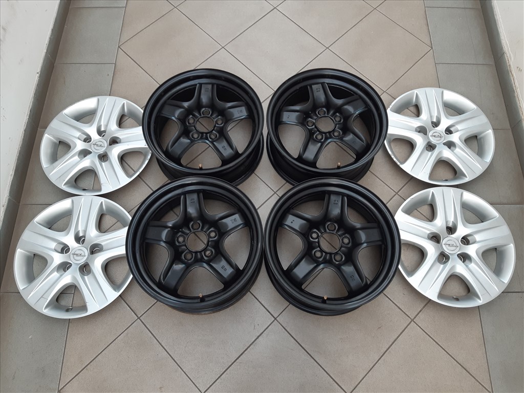  5x110 Opel gyári struktúr lemezfelni 6,5x16 ET39 Astra Zafira Vectra Meriva 1. kép
