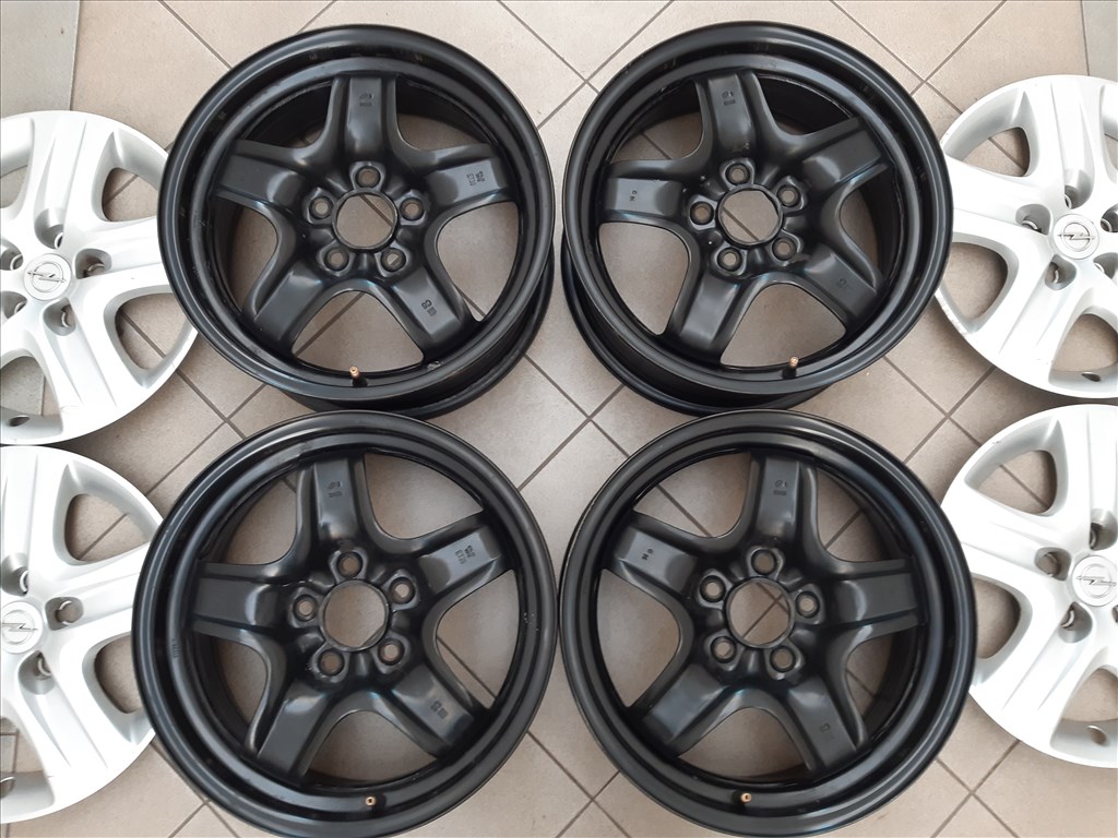  5x110 Opel gyári struktúr lemezfelni 6,5x16 ET39 Astra Zafira Vectra Meriva 2. kép