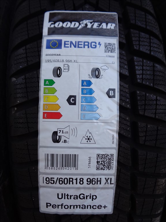 Új goodyear 195/60R18-as téli gumi 2022-es gyártású eladó. 2. kép