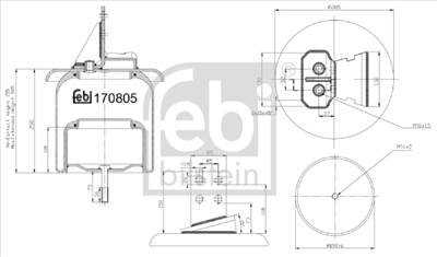 FEBI BILSTEIN 170805 - Légrugó rugótömb IVECO