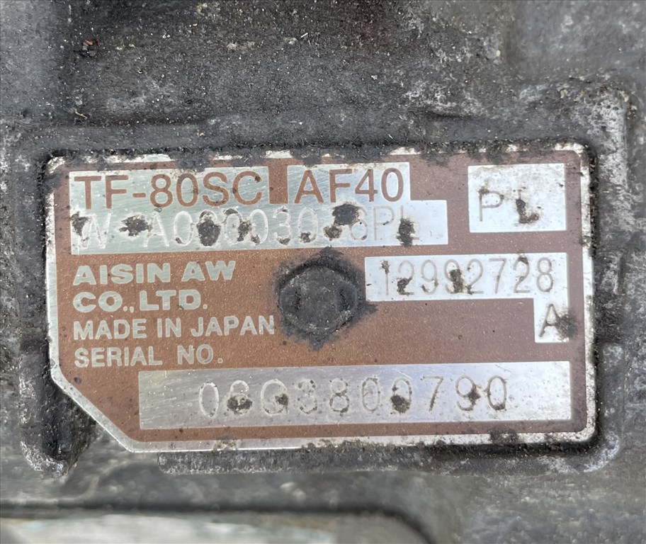 Opel astra H, zafira B 1.9 cdti AF40 automata váltó  tf80scaf40 3. kép