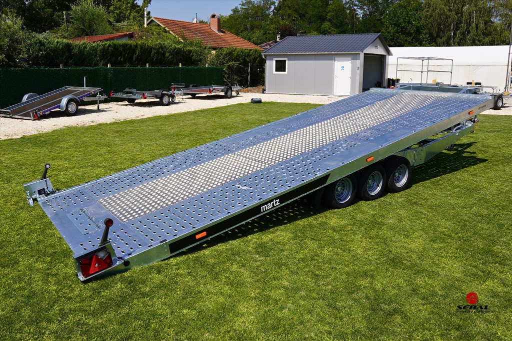 Új 5.7m-es billenős (3500kg-os) autószállító utánfutó akciósan bruttó 2.990.000 Ft 1. kép