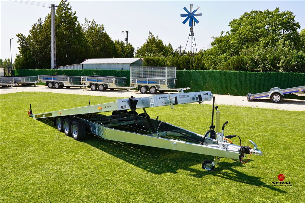 Új 5.7m-es billenős (3500kg-os) autószállító utánfutó akciósan bruttó 2.990.000 Ft 3. kép