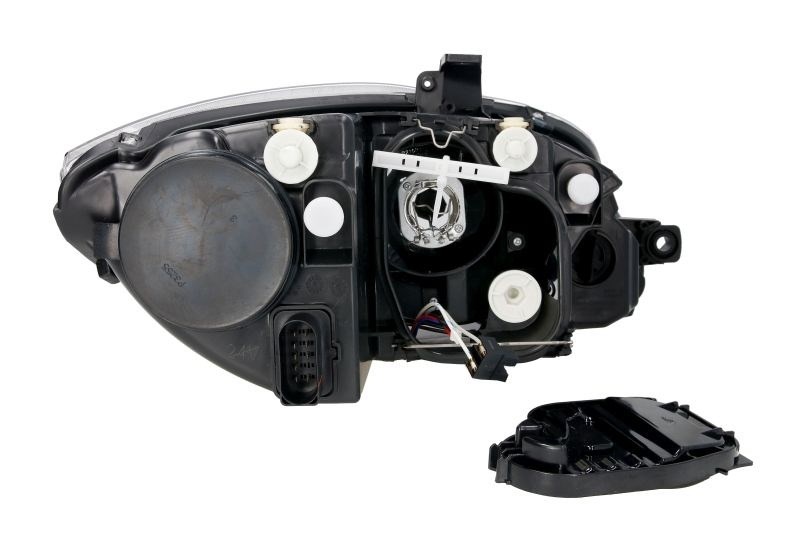 Seat Altea 5P, Leon, Toledo utángyártott új bal első fényszóró  H7/H1 fekete házas (motoros) TYC 5p1941033a 2. kép