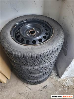  15" használt lemezfelni, rajta 195/65 újszerű Barum téli gumi gumi 