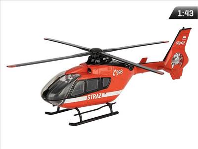 1:43-as modell, EC-135 Guard helikopter, piros