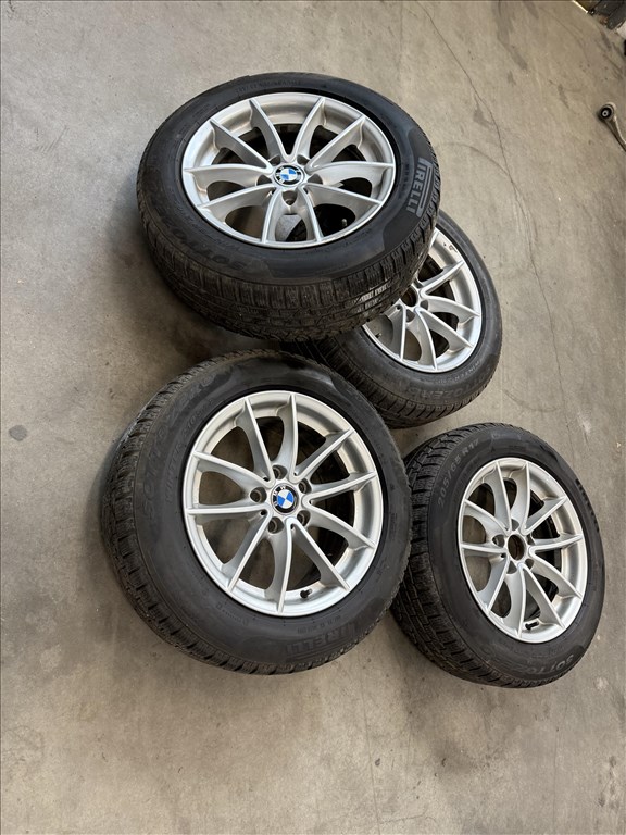  5x120 lyukosztású 17" használt alufelni, rajta 205/65 használt Pirelli téli gumi gumi  1. kép