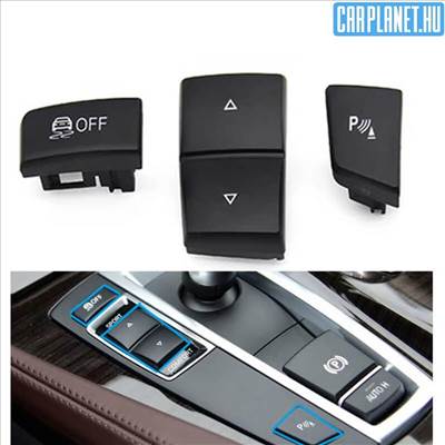BMW ESP+MODE+PDC gomb szett Fekete – F07 F10 F11 F01 F02 F06 F12 F13 F25 F26