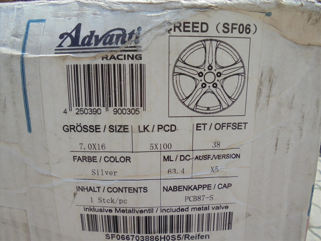 Új 16-os 5 x 100-as Advanti Racing alufelni eladó 3. kép
