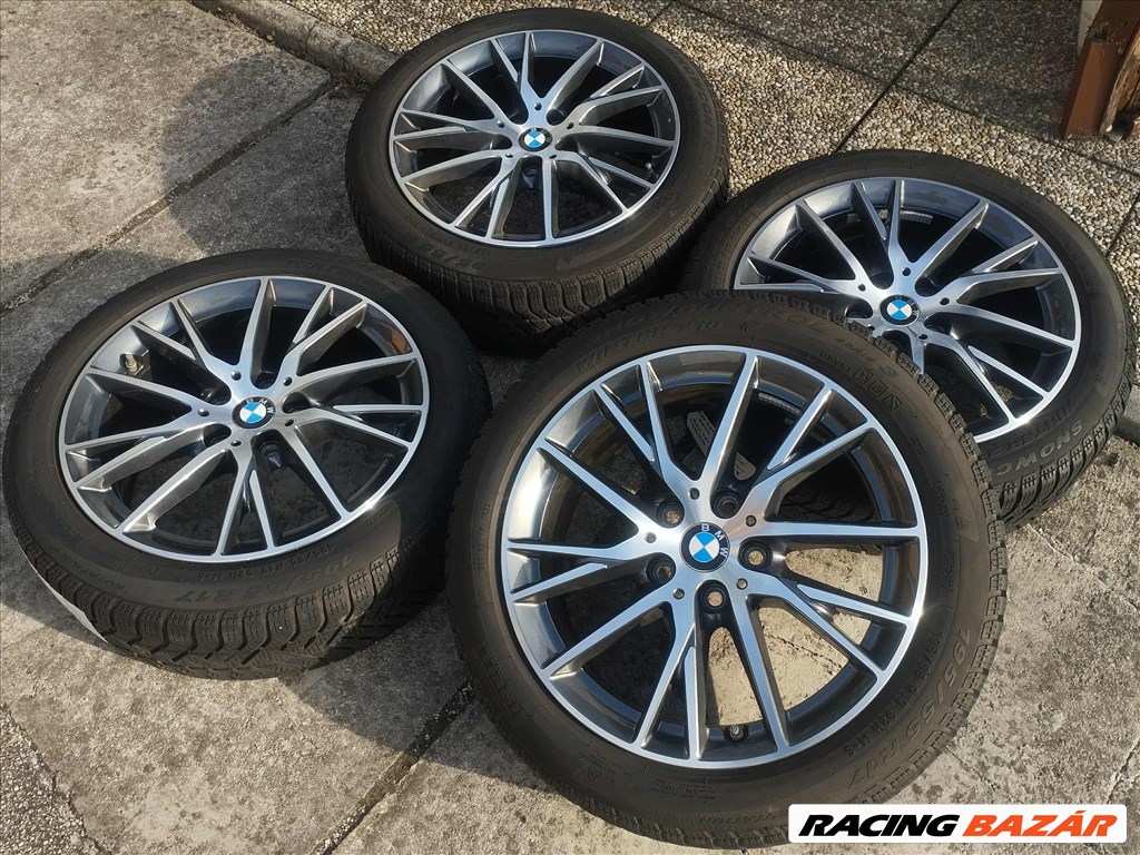 5x112 17 BMW Style 489 1 2 gyári felni - Pirelli 195/55 r17 " téli + tpms 4. kép