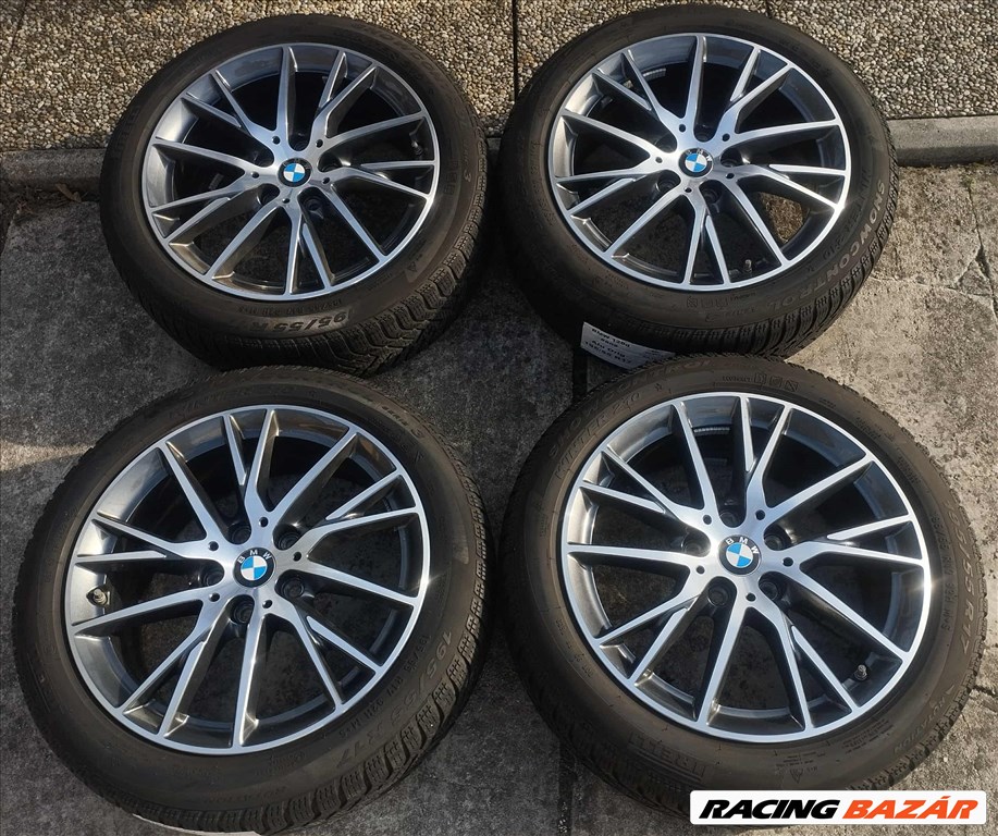 5x112 17 BMW Style 489 1 2 gyári felni - Pirelli 195/55 r17 " téli + tpms 2. kép