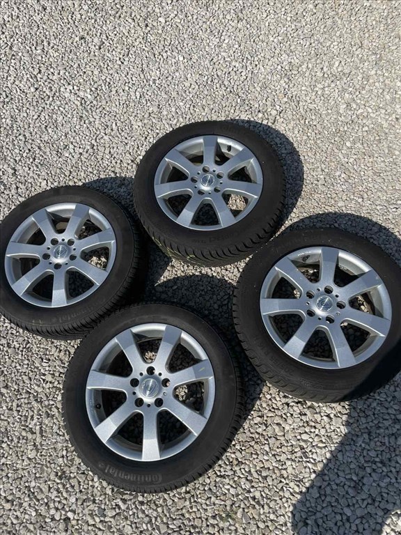  VW Scirocco 5x112 lyukosztású 16" Aluett alufelni, 205/55 Continental téli gumi 1. kép