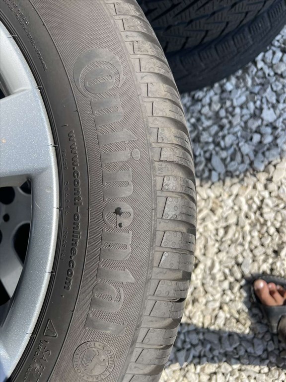  VW Scirocco 5x112 lyukosztású 16" Aluett alufelni, 205/55 Continental téli gumi 6. kép