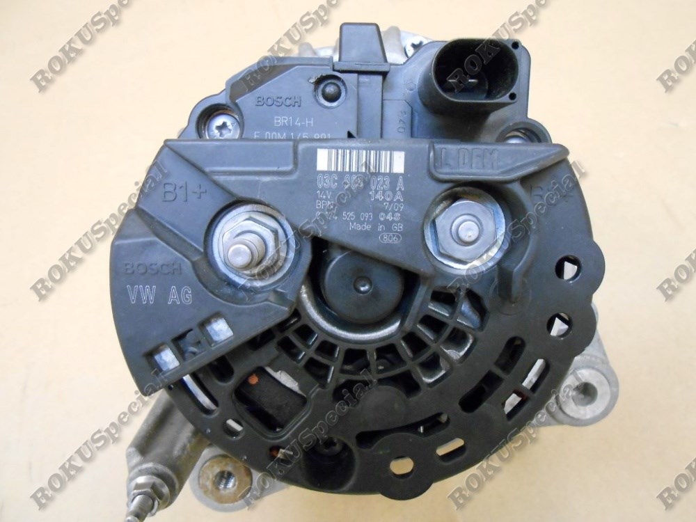 VW Passat B6,3C, B7 2008-2014-ig Generátor 140A BOSCH 03C903023A 0124525093 3. kép