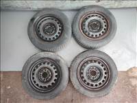 Mitsubishi Colt 4x100 lyukosztású 14" lemezfelni, rajta 175/65 használt Vredestein téli gumi