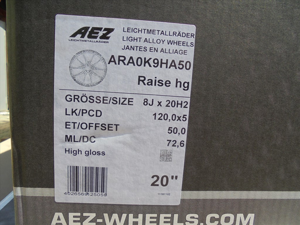 Új 20-as AEZ alufelni dobozában eladó 3. kép