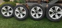  5x120 lyukosztású 17" használt alufelni, rajta 225/55 használt Dunlop téli gumi gumi 